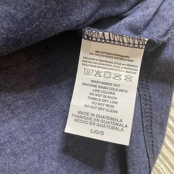 NHL Columbus Blue Jackets Logo Ringer Tee Men’s L Blue Soft Hockey CBJ NWT - Picture 5 of 9